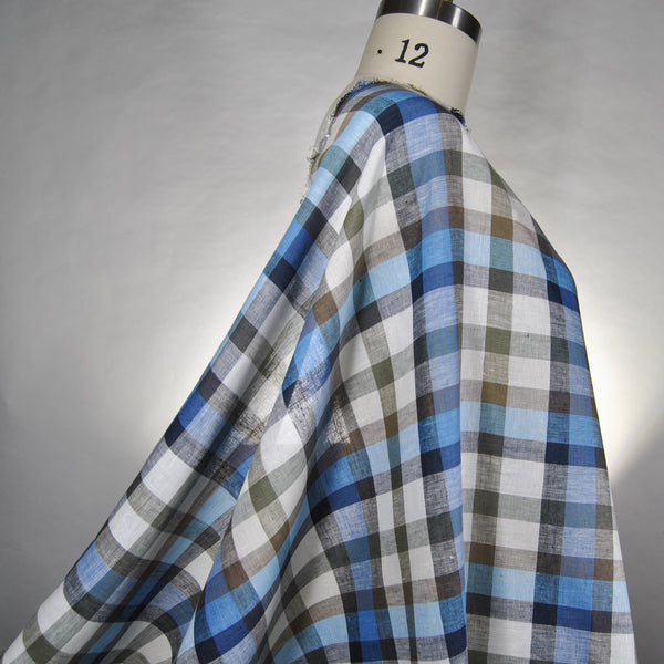 100% Linen 'Checkmate' - The Village *Remnant 3.5m Was $111 Now $77